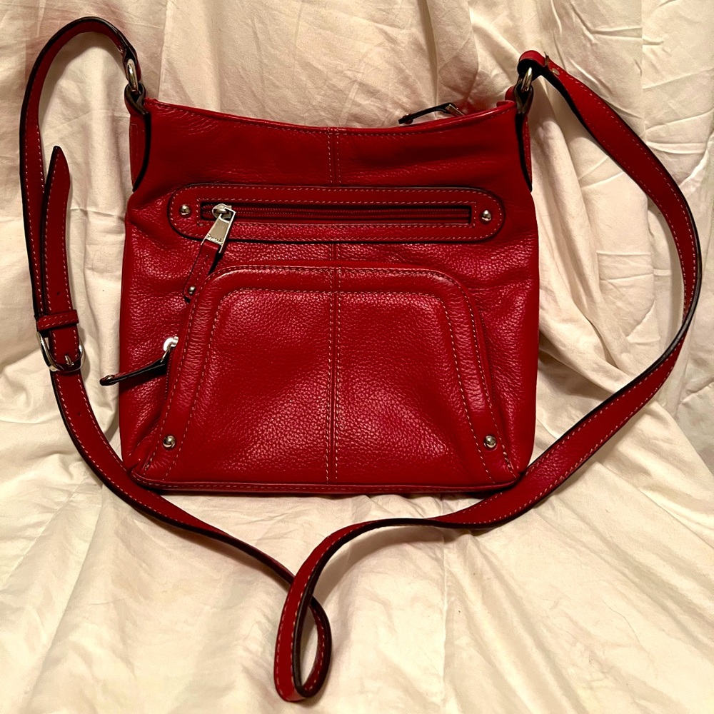 Tignanello cross-body bag in red.